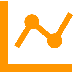 折れ線グラフのアイコン素材